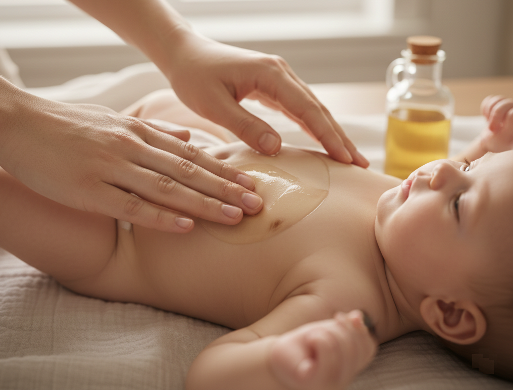 Masaje Infantil para un Sueño Reparador y una Digestión Feliz