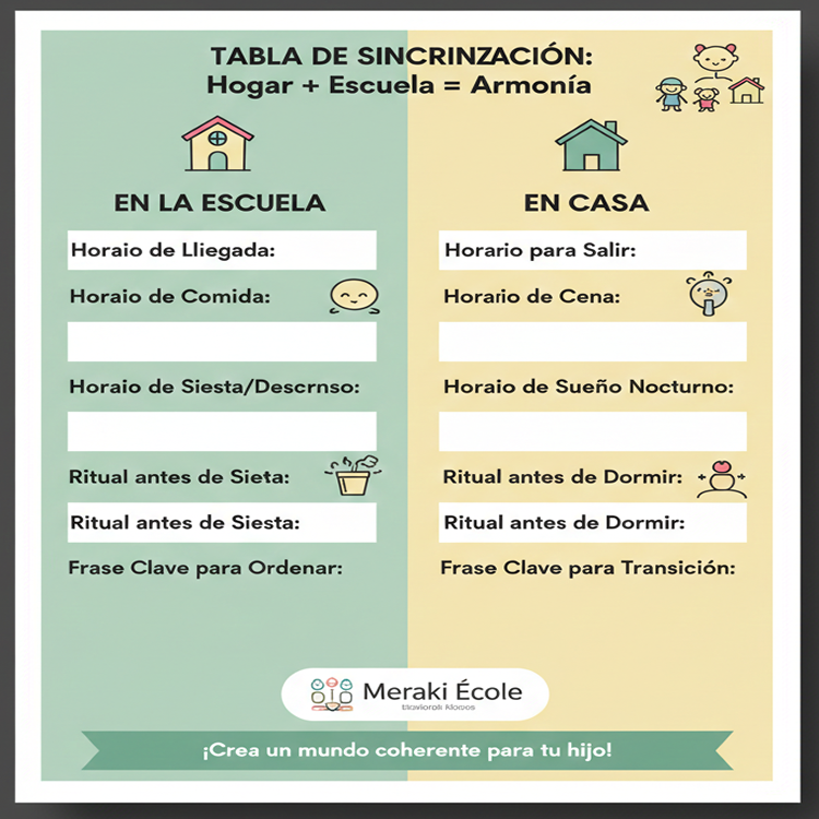 Misma rutina para tu pequeño