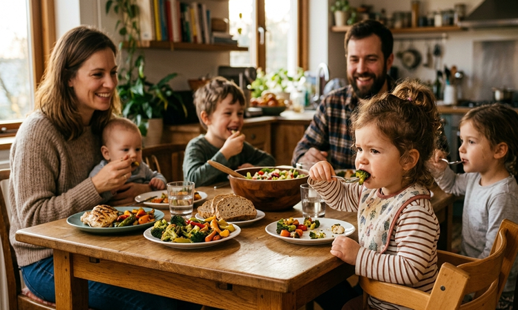 fomentar la independencia de los niños en la mesa